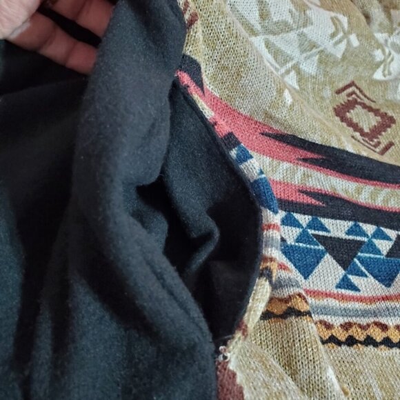 A.gain Med. Western Style Print Open Front Lightweight Polyester Blend Cardigan - Picture 9 of 10